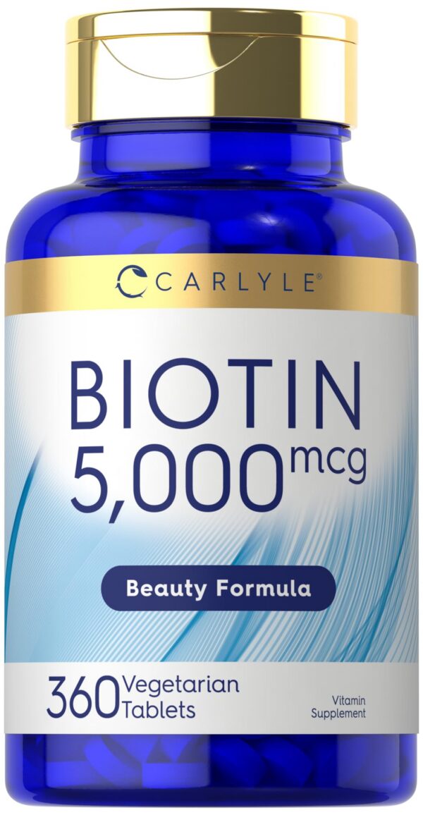Version 1.0.0 Frente del envase Carlyle Biotin 5000mcg 360 tabletas