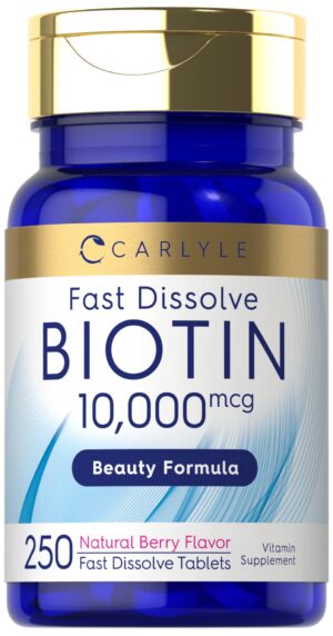 Carlyle Biotina 10000 mcg frasco de 250 tabletas