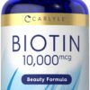 Carlyle biotina 10000mcg suplemento 300 cápsulas blandas