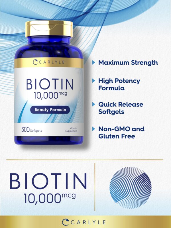 Carlyle biotina vitamina b7 sin gluten ni proteína de leche