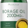 Carlyle borraja aceite cápsulas etiqueta frontal