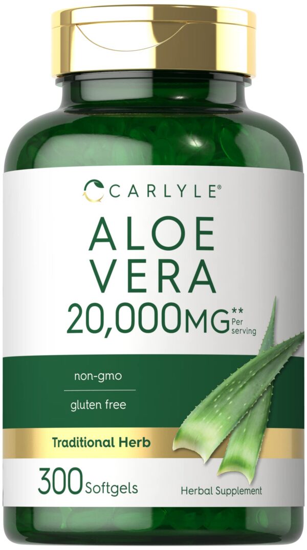 Carlyle cápsulas blandas concentración aloe vera 20,000mg