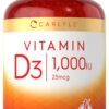 Carlyle cápsulas vitamina D3 1000UI sin gluten y GMO