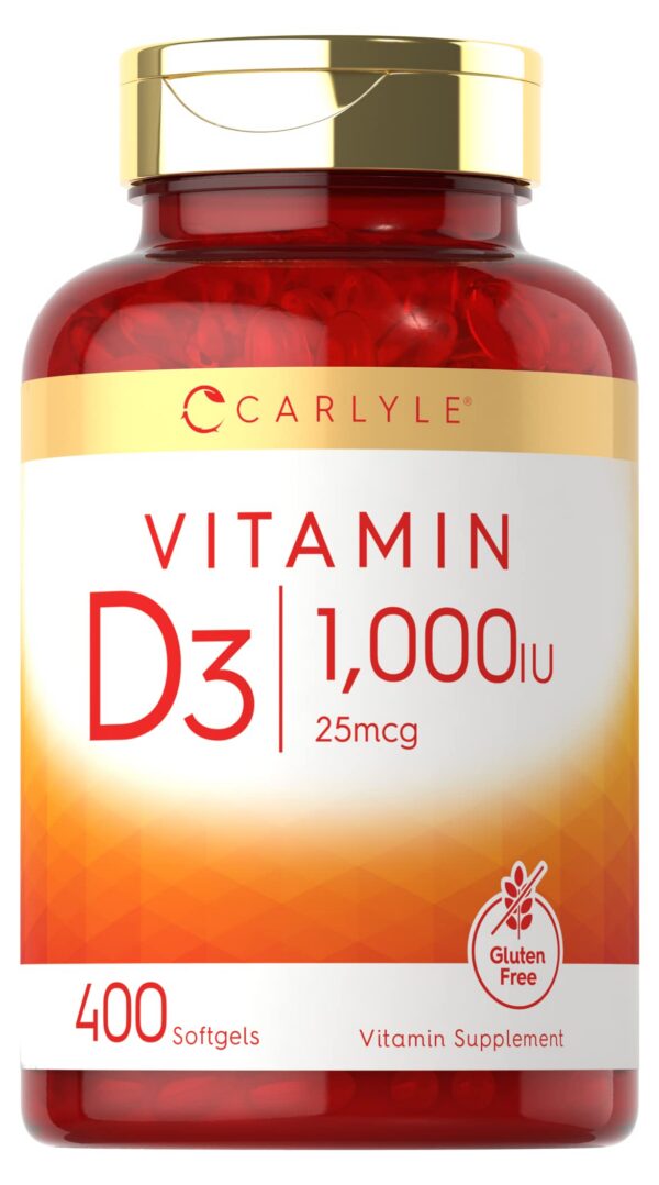 Carlyle cápsulas vitamina D3 1000UI sin gluten y GMO