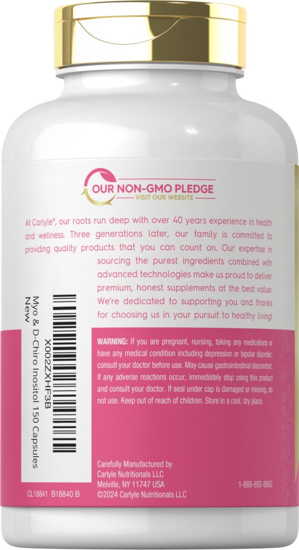 Cápsulas de liberación rápida Myo-Inositol & D-Chiro Inositol