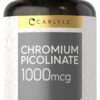 Version 1.0.0 Carlyle Picolinato de Cromo 1000 mcg botella frontal