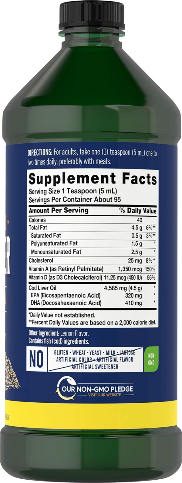 Version 1.0.0 Etiqueta frasco Carlyle cod liver oil sabor limón