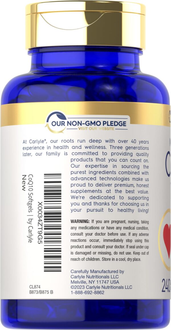 Frasco Carlyle CoQ10 100 mg Softgels