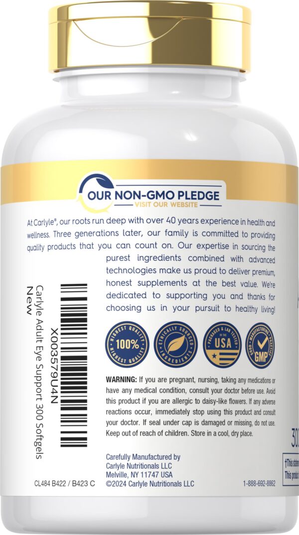 Frasco Carlyle Eye Support y cápsulas