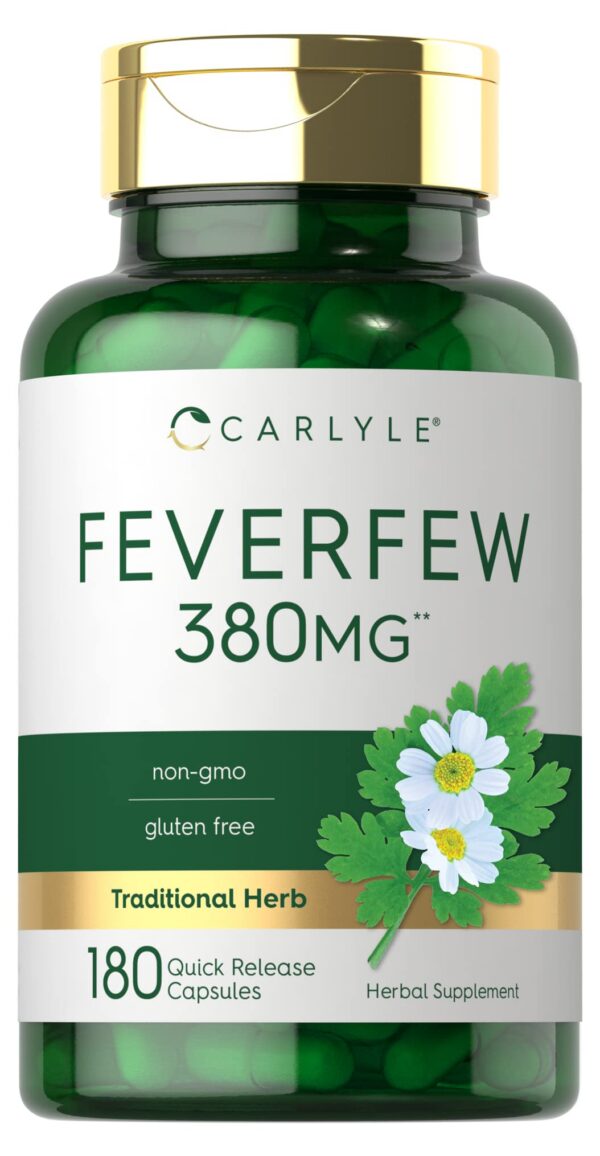 Version 1.0.0 Frasco de Carlyle Feverfew cápsulas 380 mg