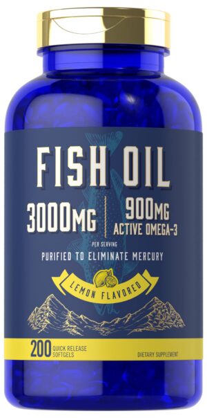 Frasco Carlyle Fish Oil lemon frente