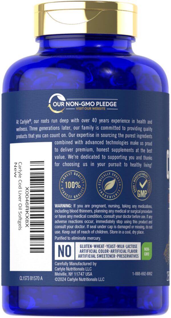 Version 1.0.0 Frente del frasco Carlyle cápsulas blandas