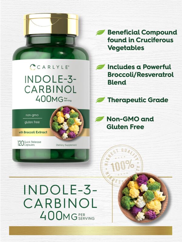 Etiqueta con ingredientes Carlyle Indole-3-Carbinol