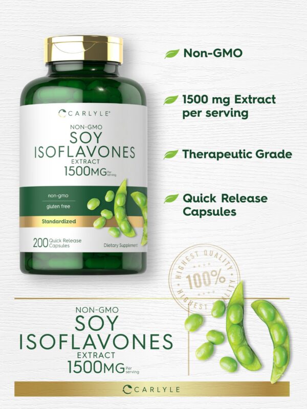 Frasco de isoflavonas Carlyle – lateral
