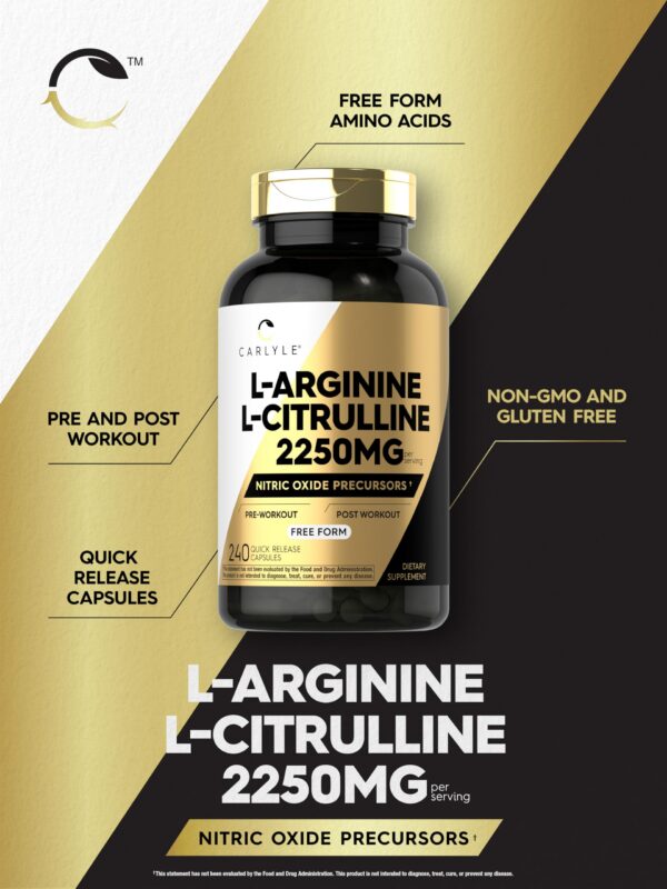 Etiqueta detalle de Carlyle L-Arginine L-Citrulline