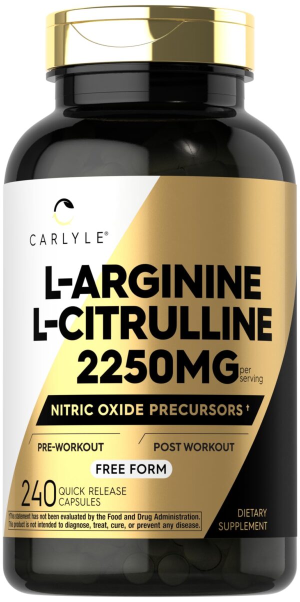 Frontal de la botella Carlyle L-Arginine L-Citrulline