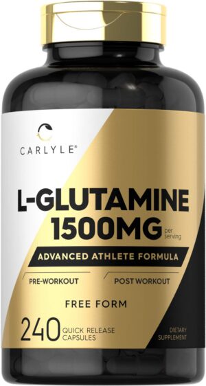 Carlyle L-Glutamine cápsulas etiqueta frontal