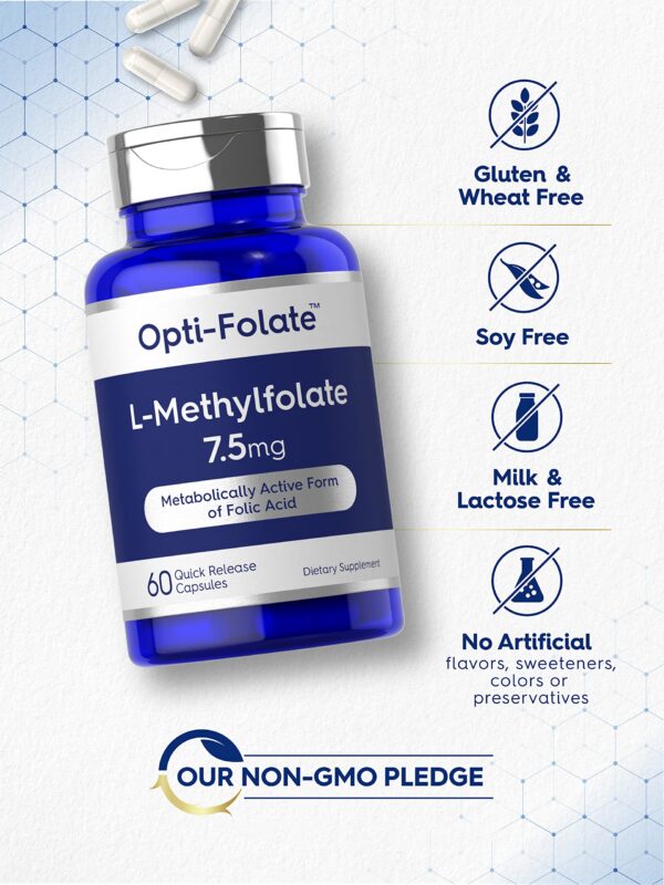 Detalle de cápsulas Carlyle L Methylfolate