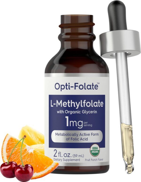 Frente de la botella Carlyle L-Methylfolate Drops