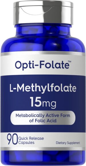 Etiqueta frontal Carlyle L-Metilfolato 15 mg