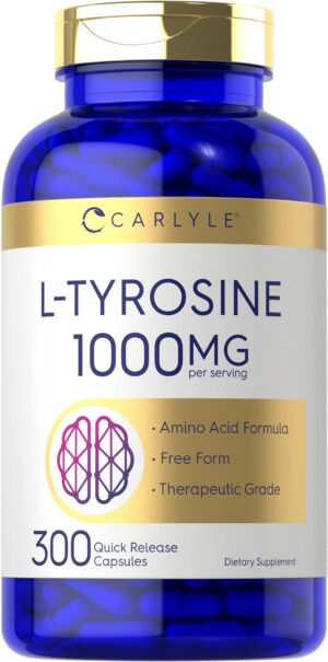 Carlyle L-Tirosina 1000 mg cápsulas frasco