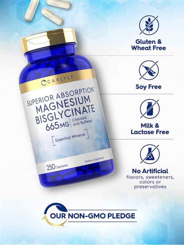 Vista trasera del frasco Carlyle Magnesio