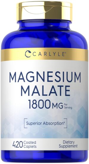 Carlyle Magnesium Malate 1800 mg botella frontal
