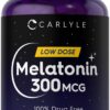 Carlyle melatonina dosis baja 300 mcg tabletas para sueño