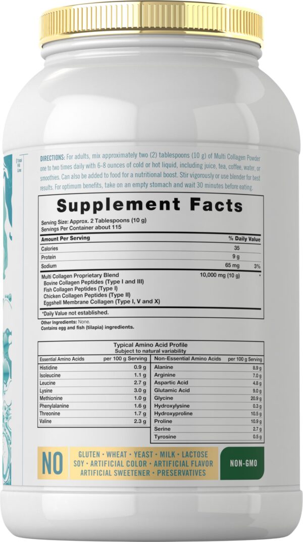 Etiqueta frontal Carlyle colágeno polvo 40 oz