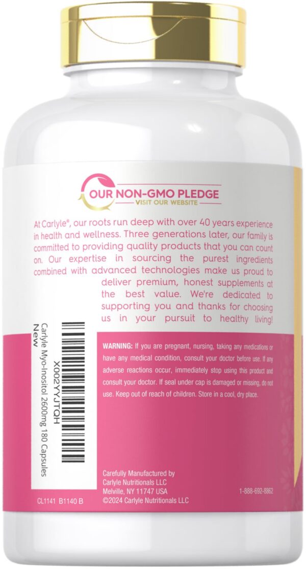 Panel de ingredientes Carlyle Myo-Inositol