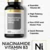 Carlyle Niacinamide 500 mg cápsulas etiqueta trasera