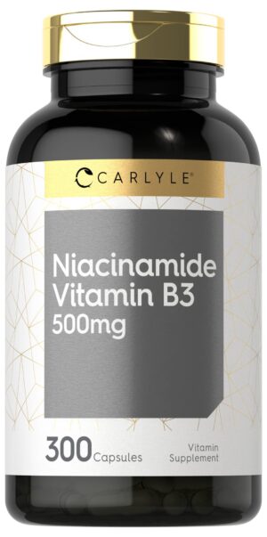Carlyle Niacinamide 500 mg cápsulas etiqueta frontal