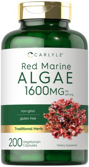 Frasco Carlyle Algas marinas rojas 1600 mg con 200 cápsulas