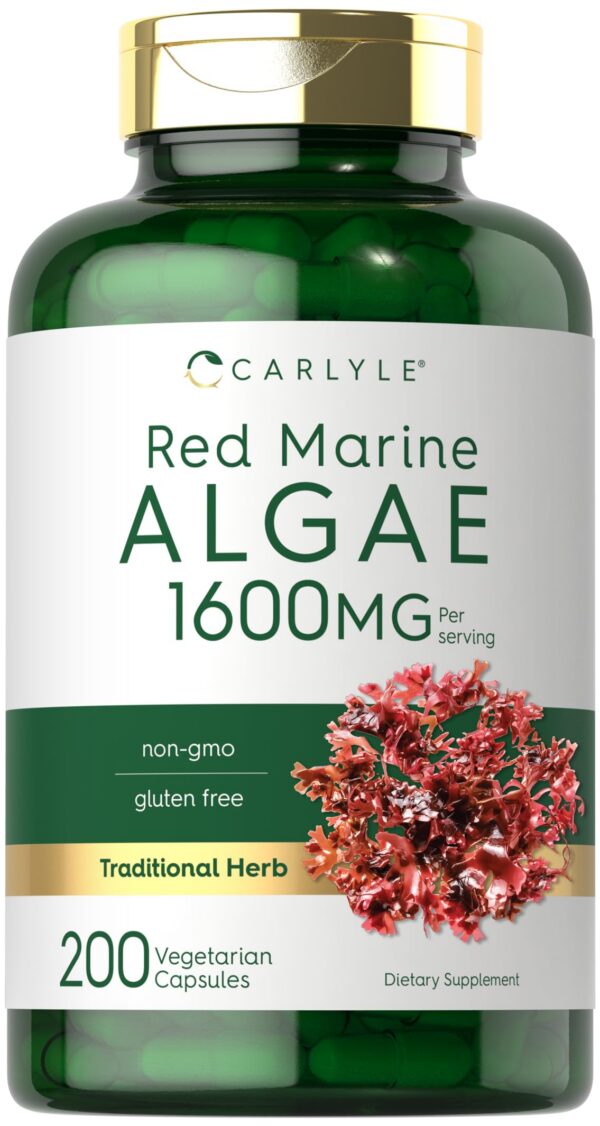 Frasco Carlyle Algas marinas rojas 1600 mg con 200 cápsulas