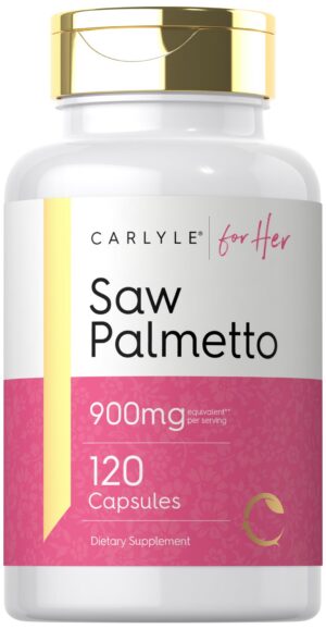 Carlyle Saw Palmetto suplemento cápsulas frasco 900mg