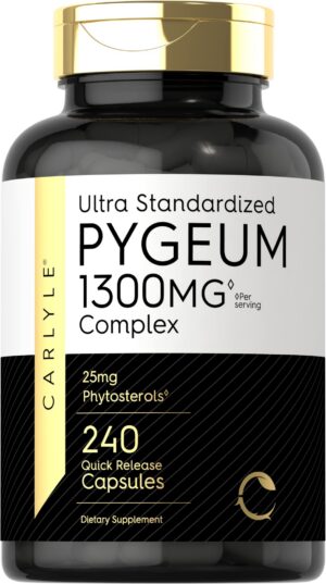 Carlyle suplemento Pygeum 1300 mg 240 cápsulas sin gluten