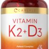 Carlyle suplemento vitamina K2 D3 300 cápsulas blandas frasco