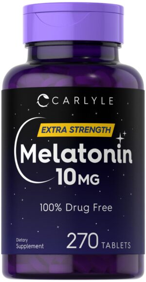 Carlyle tabletas melatonina 10mg con L-teanina para dormir