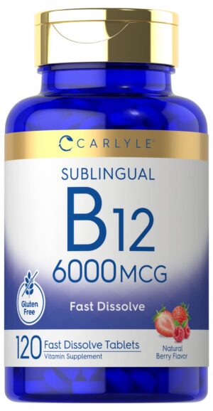 Carlyle paquete vitamina b12 6000mcg tabletas sublinguales