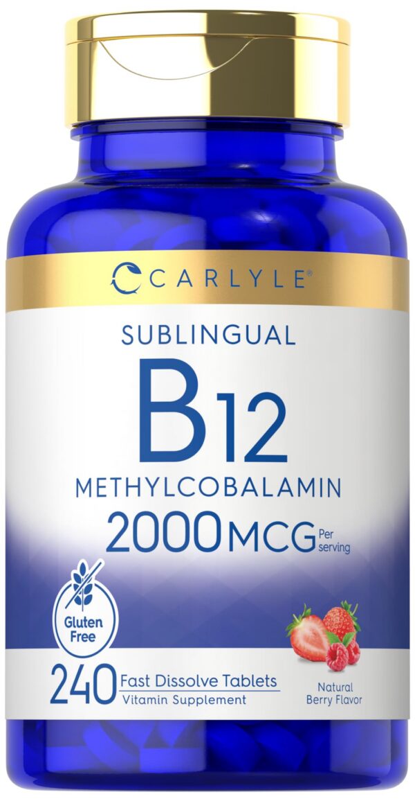 Carlyle vitamina B12 tableta sublingual sabor berries