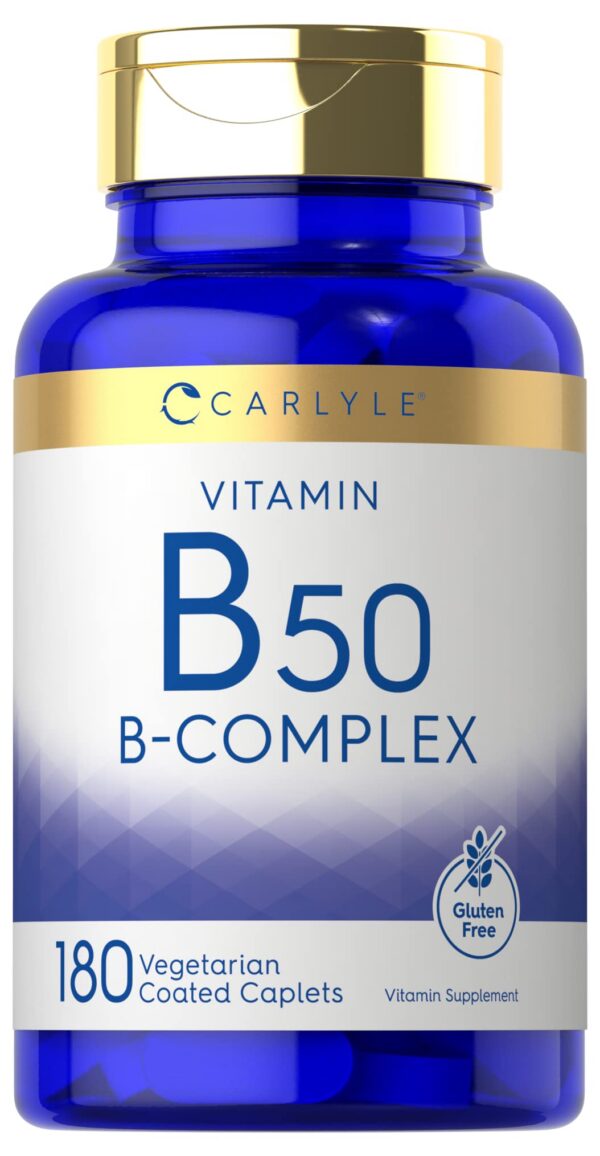 Carlyle vitamina b50 complejo paquete 180 tabletas vegetales