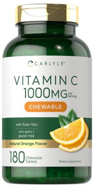Carlyle vitamina c masticable 1000mg 180 tabletas