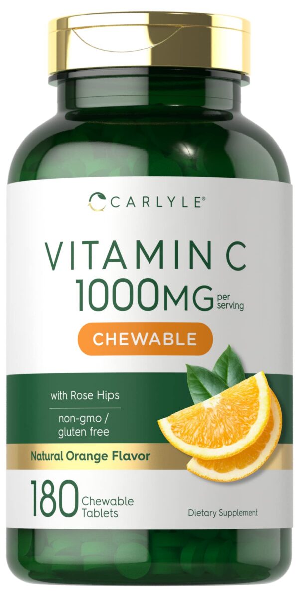 Carlyle vitamina c masticable 1000mg 180 tabletas