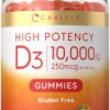 Frasco Carlyle Vitamina D3 10000 UI gomitas