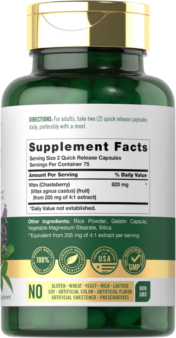 Etiqueta trasera de Carlyle Vitex