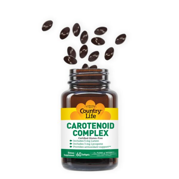 Tabla nutricional del producto carotenoides