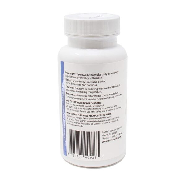 Etiqueta frontal Carson Life Choline 500 mg
