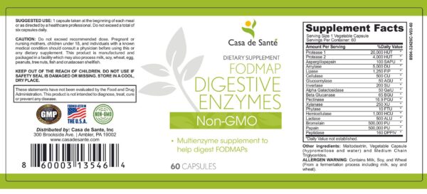 Envase de Casa de Sante FODMAP Enzimas