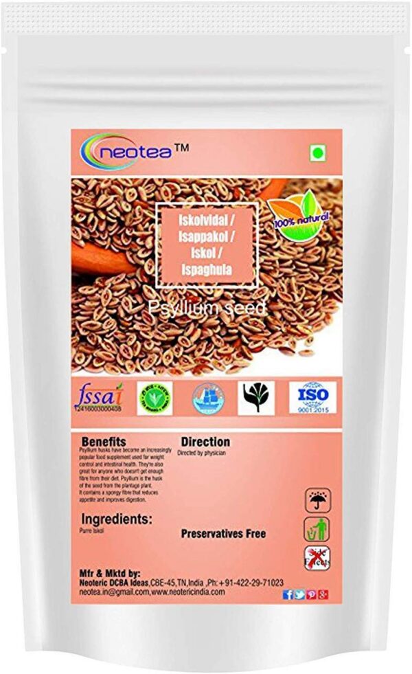 Cáscara de psyllium en paquete sellado neotea