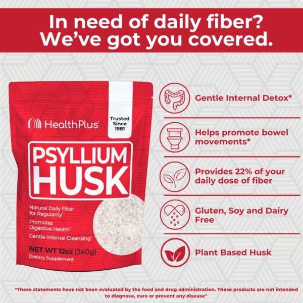Cáscara de psyllium polvo Health Plus